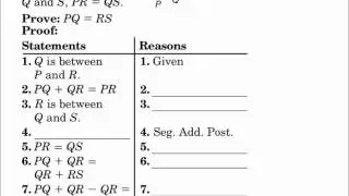 Geometry 2.7 Proving Segment Relationships