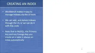 MySQL Database Administration - SQL Database for Beginners - Creating An Index