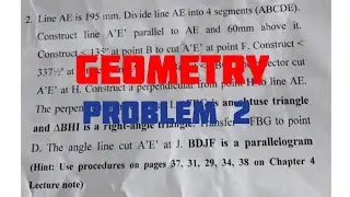 GEOMETRIC PROBLEM 2 in | Technical drawing | Engineering drawing