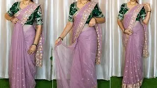 Heavy Saree Draping Tutorial For Wedding Guest/How to Wear a Saree Perfectly For Beginner's 