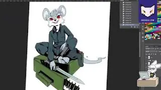 Drawing Crimson the mouse (commission)