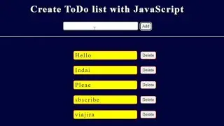JavaScript Project 7 | How to make To-Do List using html, CSS and javaScript