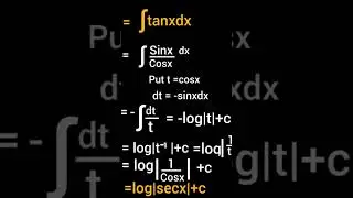Integration of tanx👍| 