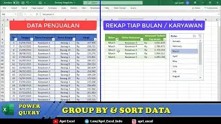 Learn Power Query Excel Indonesia ( Group By And Sort )