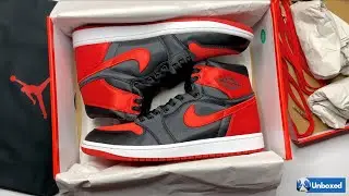 [ASMR] Nike Air Jordan 1 High ‘Satin Bred’ Unboxing | No Talking