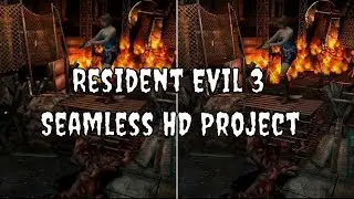 Resident Evil 3 Seamless HD Project - side by side comparison (Gamecube/Dolphin)