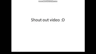 shout out :D