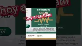 Temblor de mentiritas (Simulacro de sismo pa los puristas) hoy a las 11am en #cdmx
