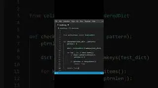 Check order of character in string using odereddict   in python