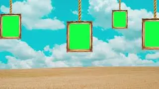 Surreal Collage Green Screen Picture Frames Transition Animated Video Stock Footage Video Clip