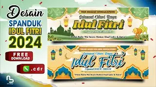 FREE DOWNLOAD !! Desain Spanduk Idul Fitri 1445 H / 2024 M (Coreldraw) - #nurdesigns