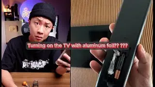 Turning on the TV with aluminum foil?? #dthacks92 #hack #lifehacks #tips #experiment #ideas