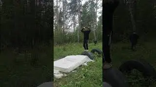 Front Flip training in the forest 🌲🌲🌲🌲🌳🌴 My Gym #frontflip #shorts #acrobatics