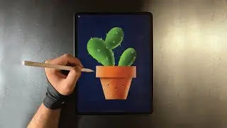 Happy Cactus 🌵Drawing in Procreate