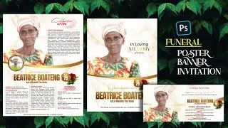 Funeral Poster  Banner    Invitation Design