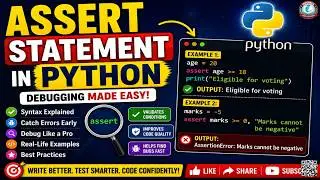 Assert Statement in Python | Debugging and Error Checking Explained with Examples