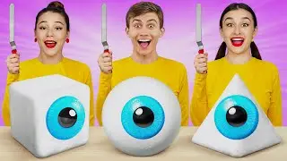 Геометрический Челлендж с Едой | Веселые фигуры от Olala