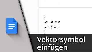 Vektorsymbol in Google Docs einfügen ✅ Tutorial