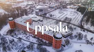 Uppsala, Sweden in Winter (By Drone in 4K)