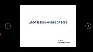 Addressing modes of 8085 microprocessor