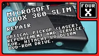Microsoft Xbox 360 Slim - Repair - Optical Pickup (Laser) Replacement & Service (Hitachi-LG, DL10N).