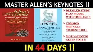 HOW TO STUDY ALLEN'S KEYNOTES IN 44 DAYS ! | AIAPGET 2020 | UPSC | ALLEN'S KEYNOTES HOMOEOPATHY TIPS