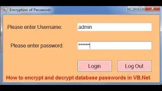 Encrypt and Decrypt  password using VB.Net  in Urdu/Hindi