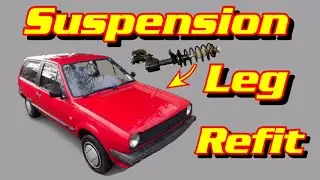 VW Polo MK2 Breadvan ( Refitting the Suspension Leg & Track rod end )