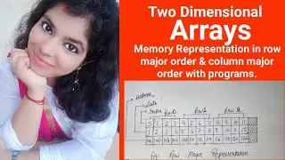 Memory Representation of 2D Array |Row Major Order|Column Major Order|Examples|Program|Part-2|Lec-09