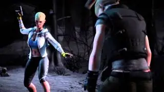 Mortal Kombat X Cassie Cage kills her mum after a double KO.