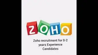 Zoho Recruitment for Software Developers and Quality Analyst||2015-2020 Passouts