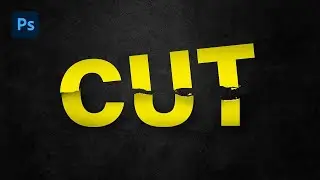SLICED TEXT EFFECT with SHADOWS in Photoshop