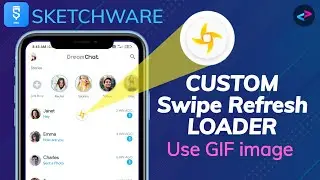Custom swipe to refresh Loader , Use GIF image in sketchware, Customize swipe to refresh Sketchware
