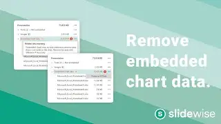 Remove embedded excel chart data