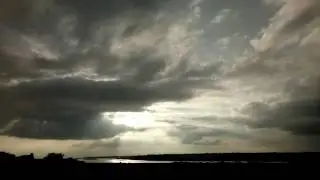 Time lapse. Rain stops play.