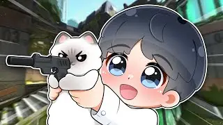 playing Valorant with my cat