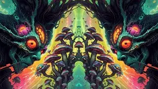 Psychedelic AI Animation - Monsters on Mushrooms