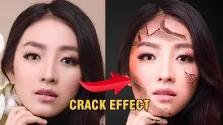Natasha Wilona, Efek Wajah Retak, Speed Photosop, Crack Face Effect