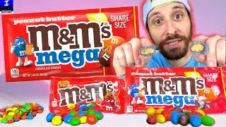 M&M’s MEGA Peanut Butter Review & History of Mega M&M’s | Size Comparison