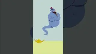 Genie goes in and out of the will lamp