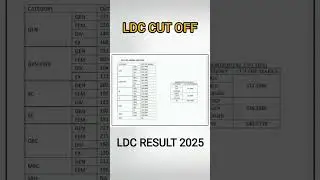 LDC CUT OFF 2025 | LDC RESULT 2025 | 