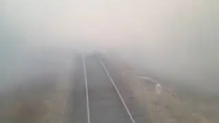 Поезд едет сквозь пожар