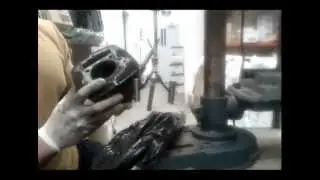 Honing a dirt bike engine