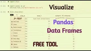 Visualize Pandas Data Frame 100% Free Using D-Tale: Python (Machine Learning)