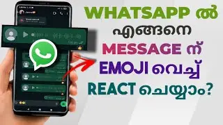 How To React To Any Message With Emoji In Whatsapp | Malayalam