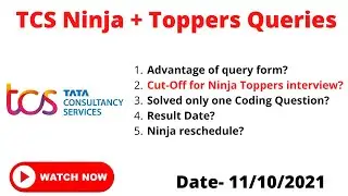 tcs toppers result date | tcs toppers cut-off | tcs ninja test problems
