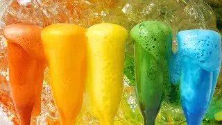 Easy Science Experiment for kids Color Volcano Bubbles