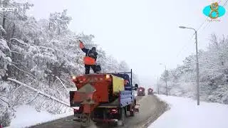Дороги усиленно чистят  Ավտոճանապարհներն ինտենսիվ մաքրվում են