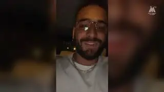 Maluma cantando sus canciones desde Ibiza