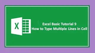 Excel Tutorial | Typing multiple line in a excel cell